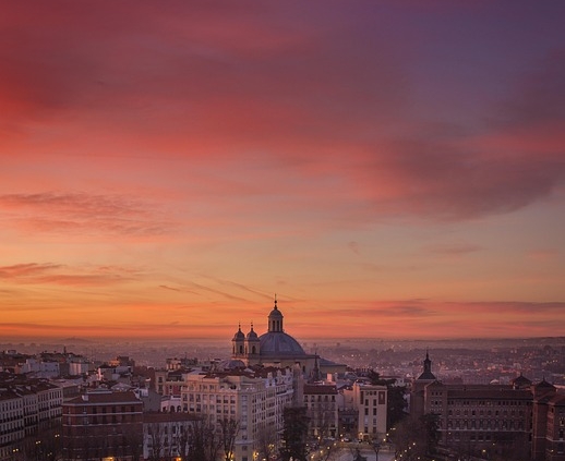 Mirador Madrid edificios catedral e iglesias